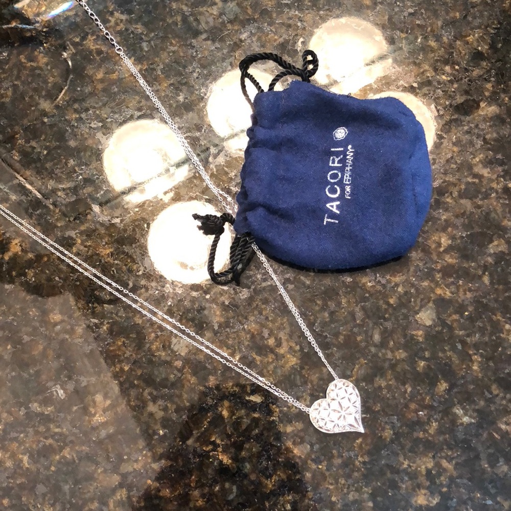 Tacori heart necklace with CZ